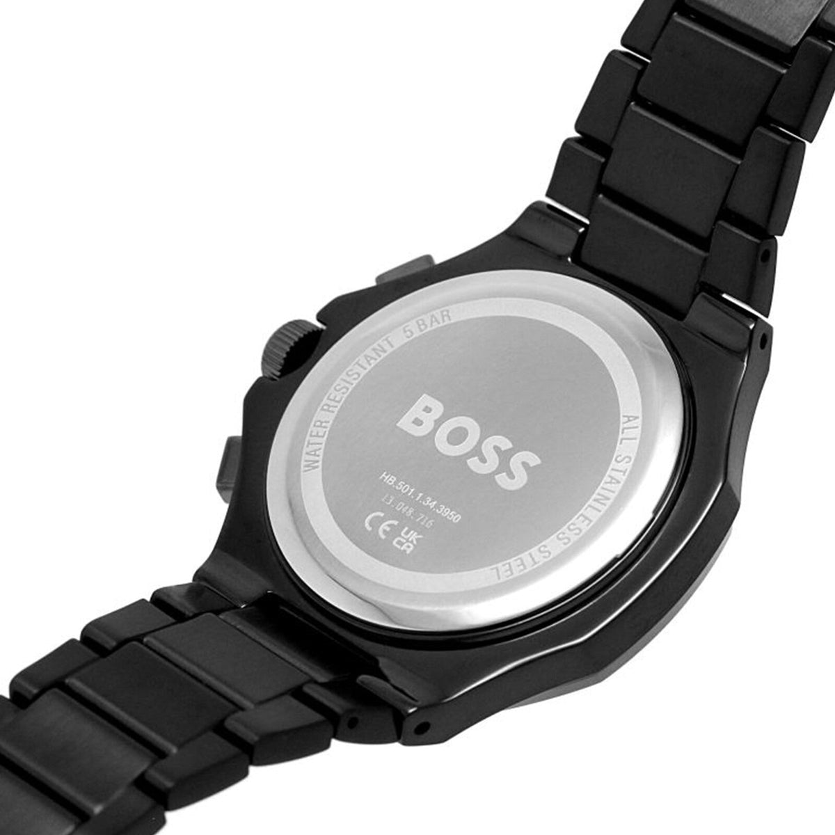  Shop Authentic Hugo Boss Taper Chronograph Black Dial Black Steel Strap Watch for Men - 1514088 - Luxxuri
