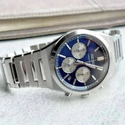 Seiko Conceptual Chronograph Blue Dial Silver Steel Strap Watch for Men- SSB453P1