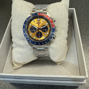  Shop Authentic Seiko Prospex Solar Chronograph 1969 Re-interpretation Orange Dial Silver Steel Strap Watch for Men - SSC947 - Luxxuri