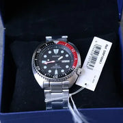 Seiko Prospex Sea Turtle Automatic Black Dial Silver Steel Strap Watch for Men - SRP789K1