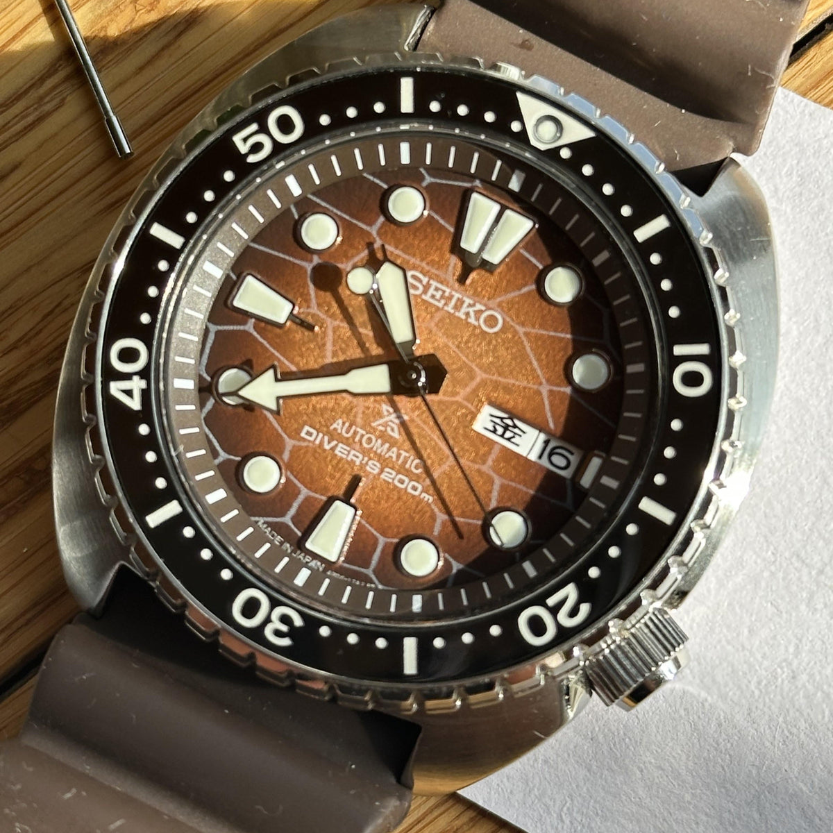  Shop Authentic Seiko Prospex US Special Edition King Turtle Automatic Brown Dial Silver Steel Strap Watch for Men - SRPH55 - Luxxuri