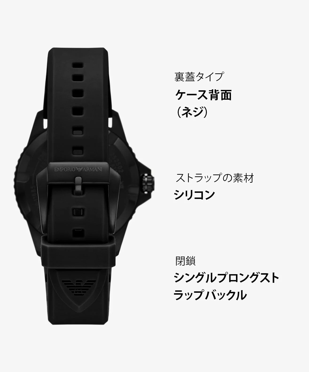 Emporio Armani World Explorer Orange Dial Black Silicone Strap Watch for Men - AR11684