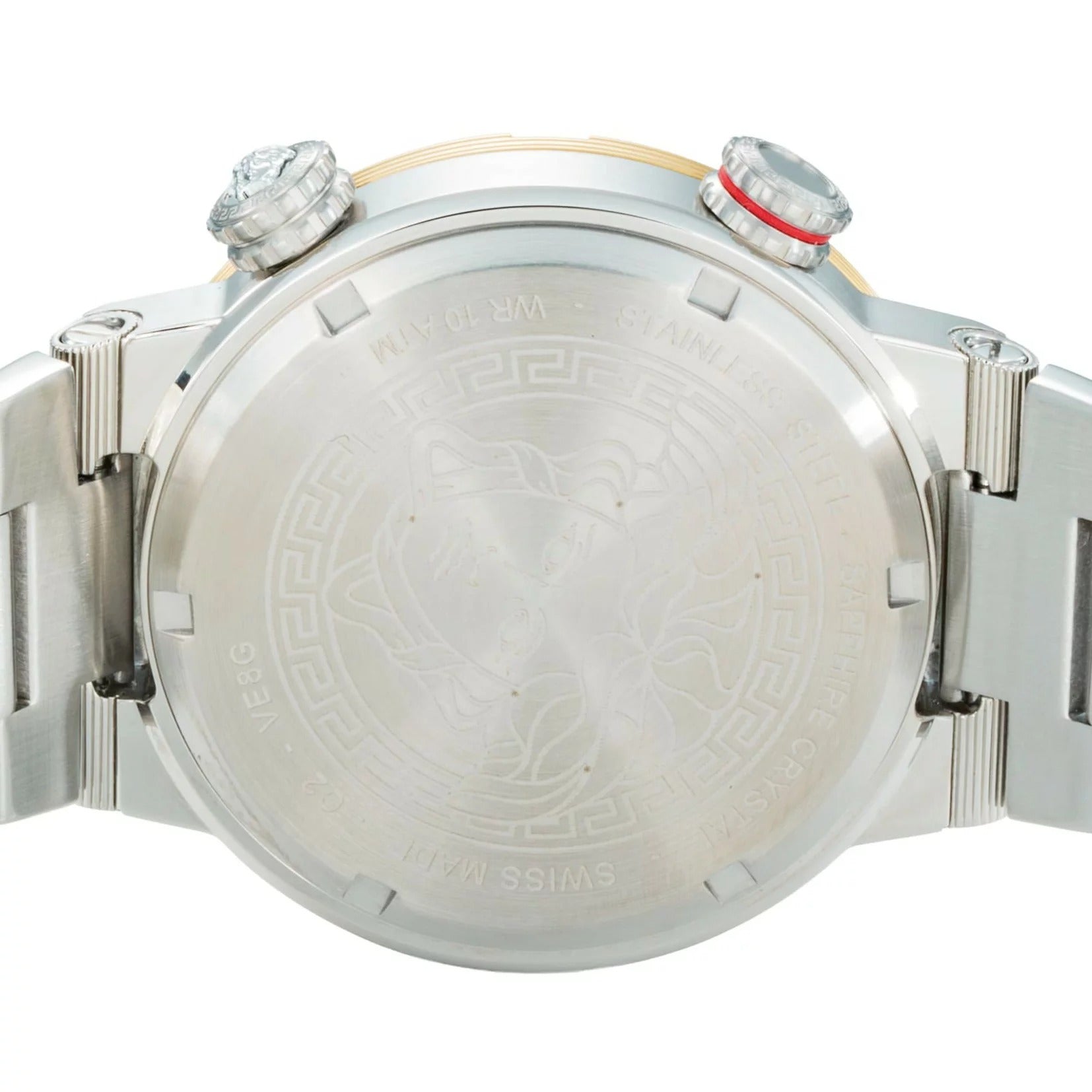  Shop Authentic Versace Greca Logo Diver Quartz Green Dial Two Tone Steel Strap Watch for Men - VE8G00524 - Luxxuri