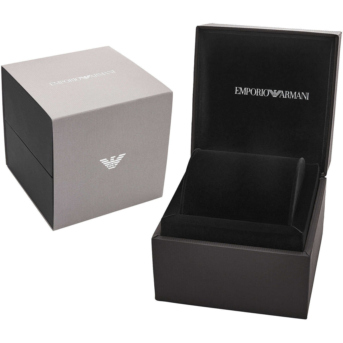  Shop Authentic Emporio Armani Classic Crystals Silver Dial Black Leather Strap Watch for Women - AR11660 - Luxxuri