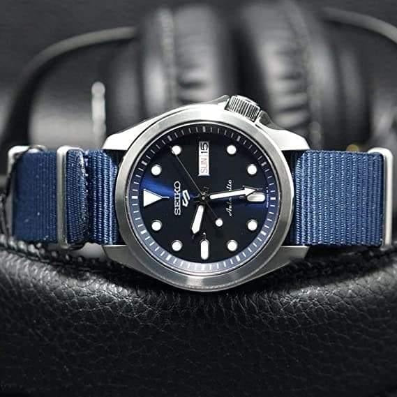 Seiko 5 Sports Automatic Blue Dial Blue Nylon Strap Watch for Men - SRPE63K1
