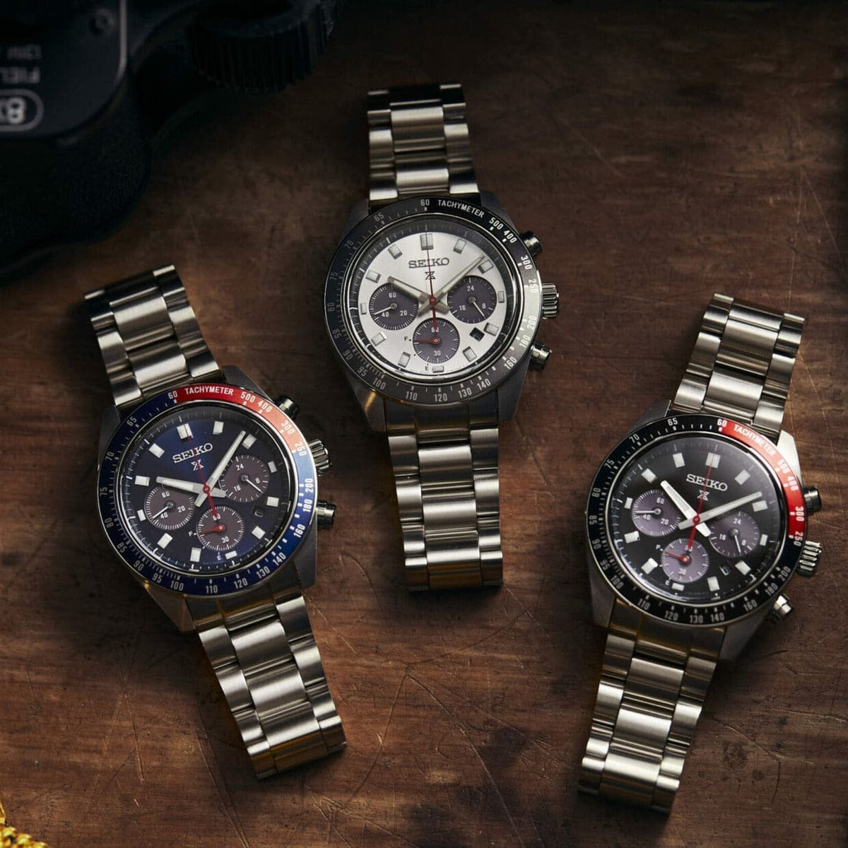 Shop Authentic Seiko Prospex Speedtimer Solar Chronograph Black Dial Silver Steel Strap Watch for Men - SSC915 - Luxxuri