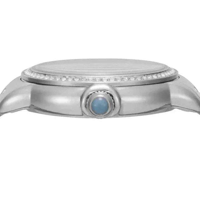 Emporio Armani Three Hand Blue Dial Two Tone Steel Strap Watch for Women - AR11597