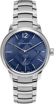 Burberry Classic Blue Dial Silver Steel Strap Watch for Men - BU10007