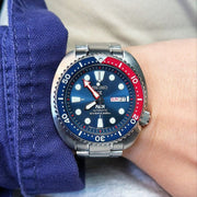  Shop Authentic Seiko Prospex PADI Special Edition Automatic Blue Dial Silver Steel Strap Watch for Men - SRPE99 - Luxxuri