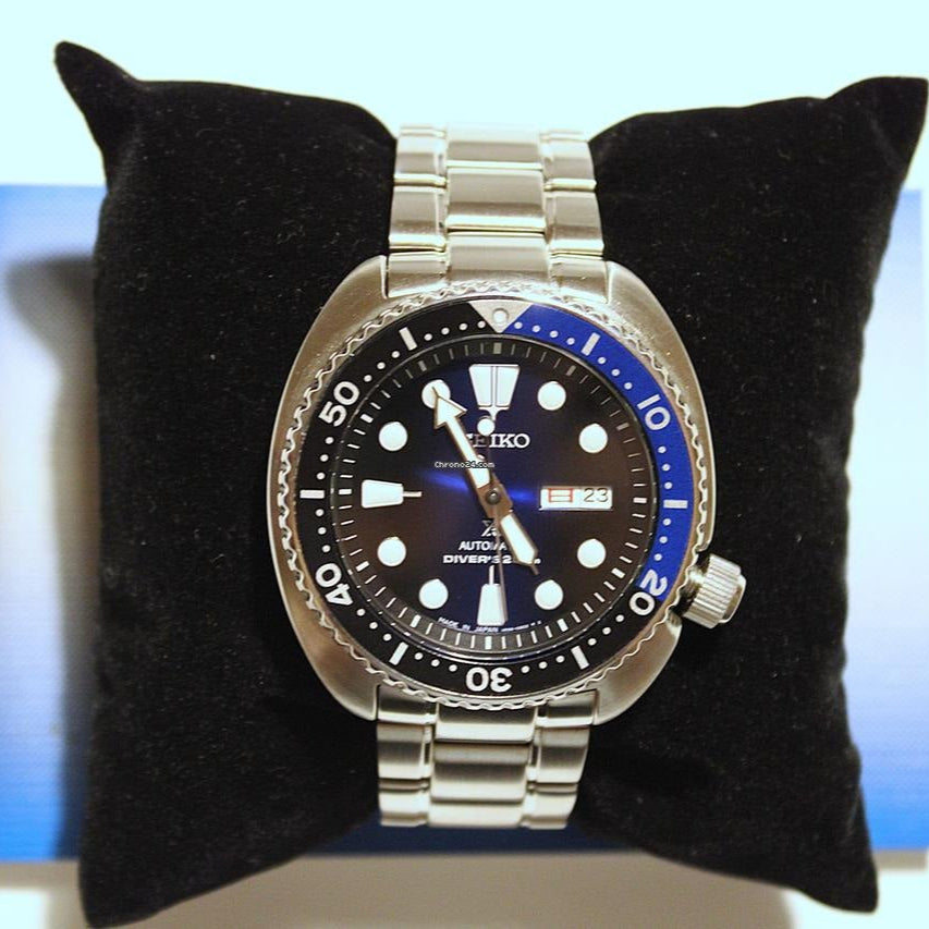  Shop Authentic Seiko Prospex Deep Blue Batman Turtle Diver's Automatic Blue Dial Silver Steel Strap Watch for Men - SRPC25J1 - Luxxuri