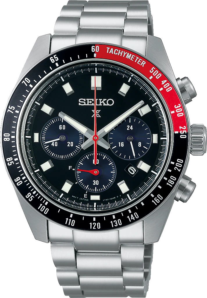  Shop Authentic Seiko Prospex Speedtimer Solar Chronograph Black Dial Silver Steel Strap Watch for Men - SSC915 - Luxxuri
