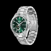  Shop Authentic Hugo Boss Troper Automatic Chronograph Green Dial Silver Steel Strap Watch for Men - 1514200 - Luxxuri
