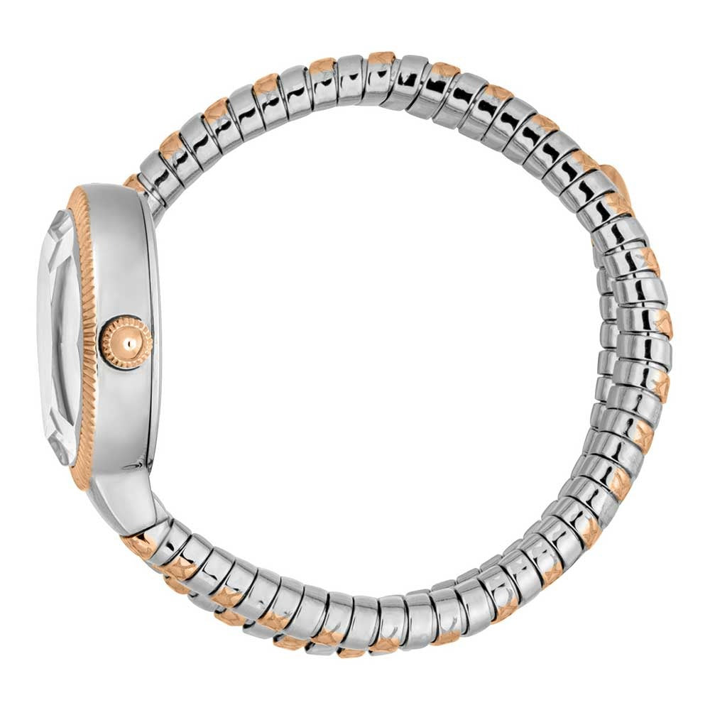 Just Cavalli Lady Snake Silver Dial Two Tone Steel Strap Watch for Women - JC1L249M0065