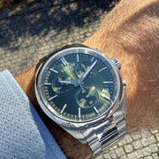 Tissot PR 100 Chronograph Green Dial Silver Steel Strap Watch for Men - T150.417.11.091.00