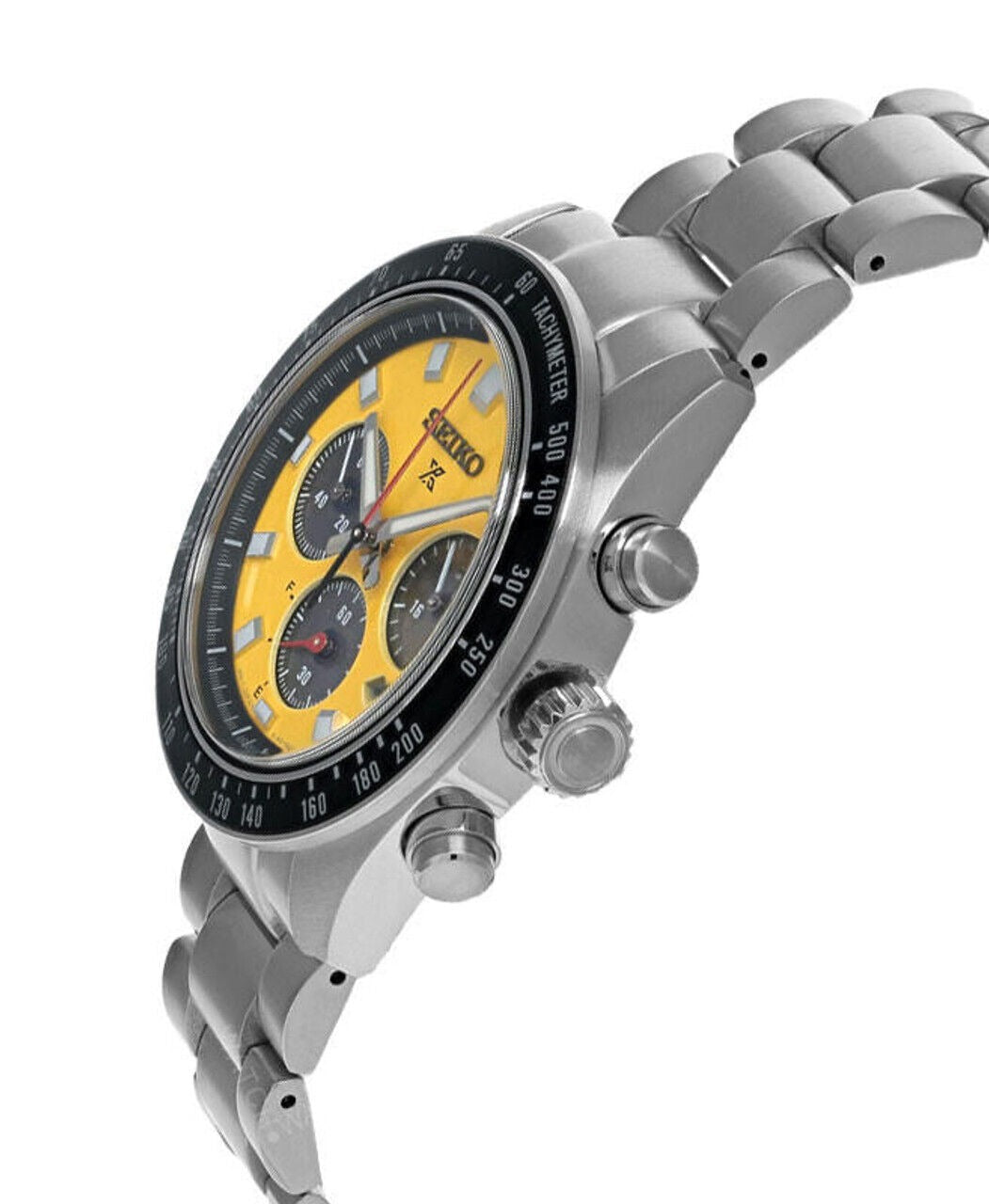  Shop Authentic Seiko Prospex Speedtimer Solar Chronograph Yellow Dial Silver Steel Strap Watch for Men - SSC929 - Luxxuri