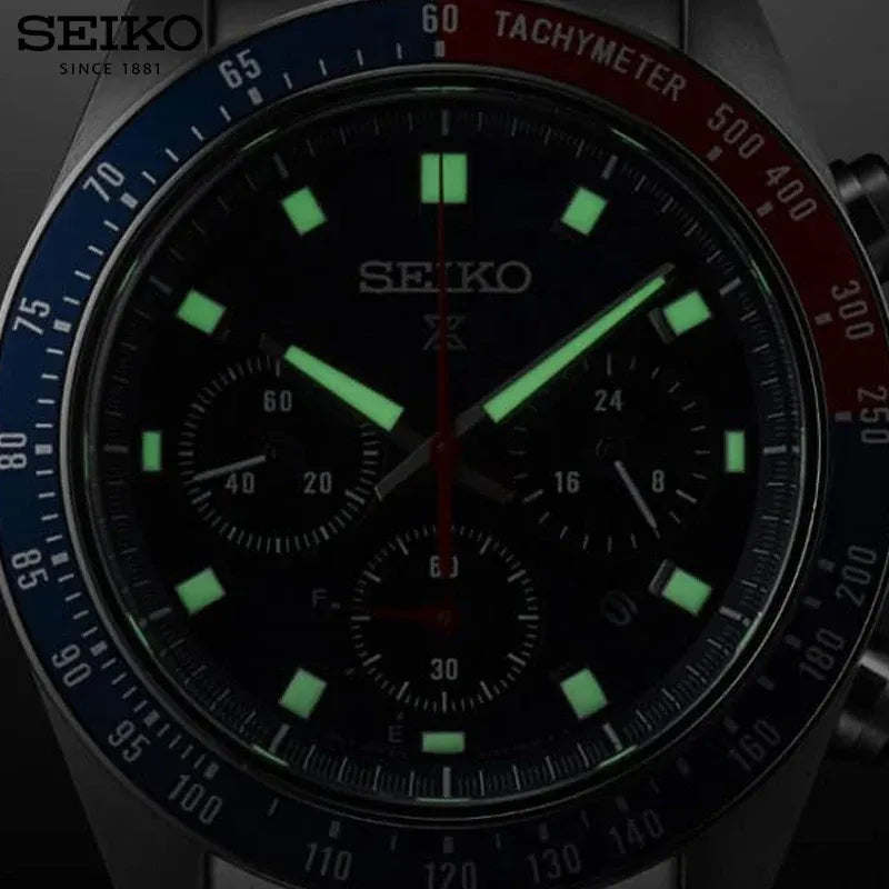 Shop Authentic Seiko Prospex Speedtimer Solar Chronograph Blue Dial Silver Steel Strap Watch for Men - SSC913 - Luxxuri