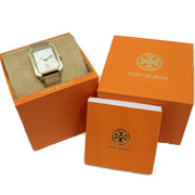 Tory Burch Robinson White Dial Brown Leather Strap Watch for Women - TBW1503