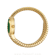 Just Cavalli Glam Evo 4 Green Dial Gold Steel Strap Watch for Women - JC1L229M0035