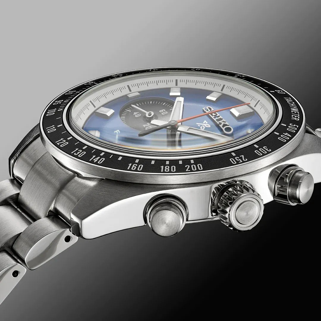  Shop Authentic Seiko Speedtimer Solar US Special Edition Blue Dial Silver Steel Strap Watch for Men - SSC931 - Luxxuri