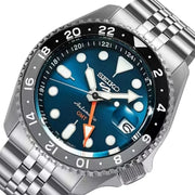 Seiko 5 Sports SKX Racers Heritage Velocity Blue Dial Silver Steel Strap Watch for Men - SSK045K1