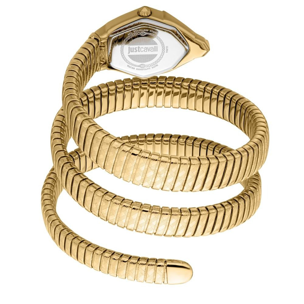 Just Cavalli Cosenza Silver Dial Gold Steel Strap Watch for Women - JC1L232M0025