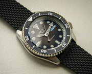 Seiko 5 Sports SKX Automatic Black Dial Black Silicone Strap Watch for Men - SRPD73K2