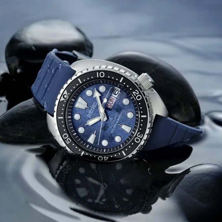  Shop Authentic Seiko Prospex Deep Blue Batman Turtle Diver's Automatic Blue Dial Silver Steel Strap Watch for Men - SRPC25J1 - Luxxuri