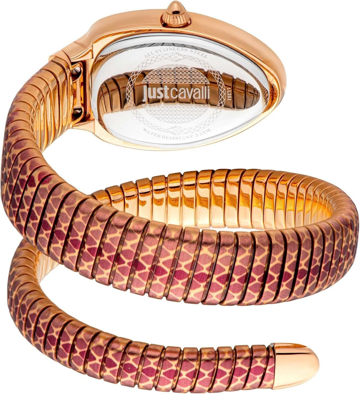 Just Cavalli Glam Evo 5 Silver Dial Two Tone Steel Strap Watch for Women - JC1L251M0065