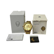 Nixon 51-30 Chronograph Gold Dial Gold Steel Strap Watch for Men - A083-502