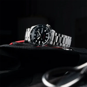Seiko 5 Sports SKX Automatic Black Dial Silver Steel Strap Watch for Men - SRPL85K1