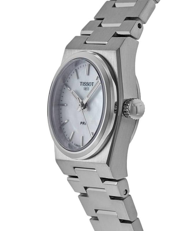 Tissot PRX Quartz Mother of Pearl Dial Silver Steel Strap Watch for Women - T137.010.11.111.00