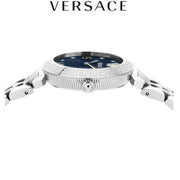  Shop Authentic Versace Daphnis Analog Blue Dial Silver Steel Strap Watch for Women - VEOCA0124 - Luxxuri