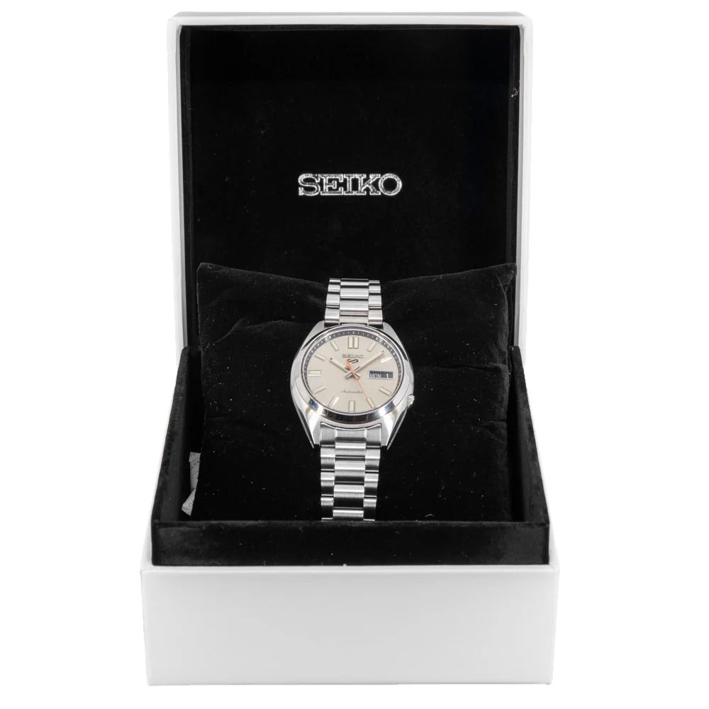  Shop Authentic Seiko 5 Sports SNXS Series Automatic Beige Dial Silver Steel Strap Watch for Men - SRPK91K1 - Luxxuri
