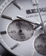 Seiko Conceptual Chronograph White Dial Silver Steel Strap Watch for Men - SSB451P1