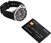 Seiko 5 Sports SKX Automatic Black Dial Black Silicone Strap Watch for Men - SRPD73K2