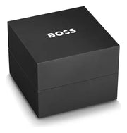 Hugo Boss Strike Chronograph Black Dial Silver Steel Strap Watch for Men - 1514290