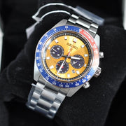  Shop Authentic Seiko Prospex Solar Chronograph 1969 Re-interpretation Orange Dial Silver Steel Strap Watch for Men - SSC947 - Luxxuri
