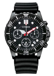 Citizen Mechanical Automatic Black Dial Black Rubber Strap Watch for Men - NJ0125-11E