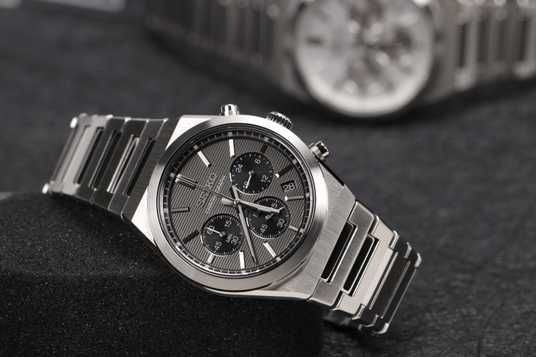 Seiko Conceptual Chronograph Grey Dial Silver Steel Strap Watch for Men - SSB455P1