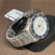 Citizen Mechanical Automatic White Dial Silver Steel Strap Watch for Men - NJ0171-81A