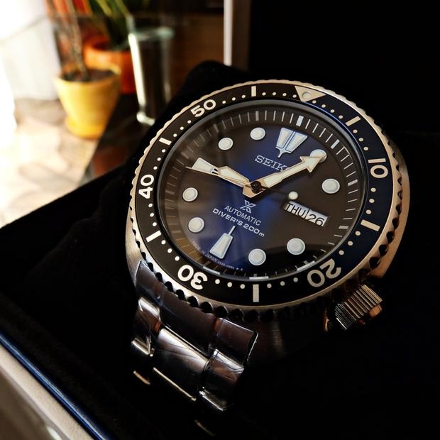  Shop Authentic Seiko Prospex Deep Blue Batman Turtle Diver's Automatic Blue Dial Silver Steel Strap Watch for Men - SRPC25J1 - Luxxuri