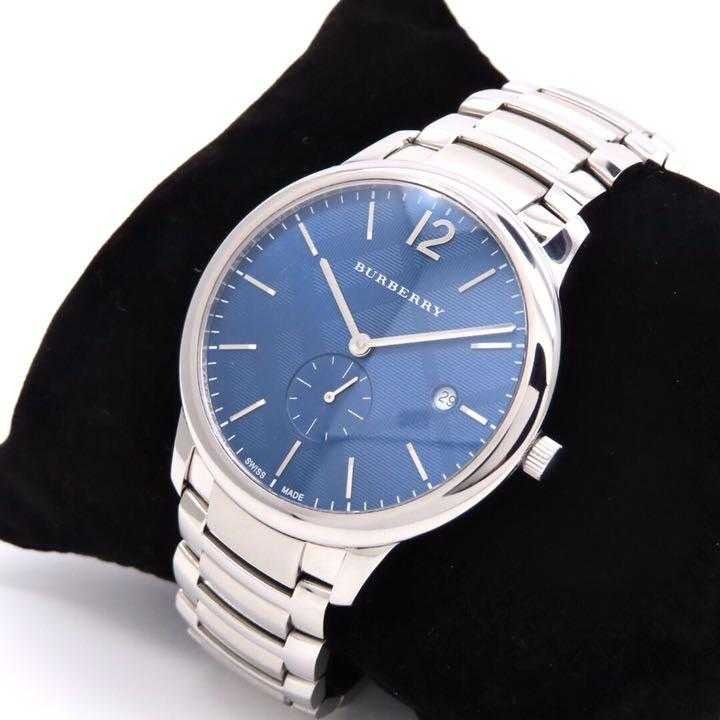Burberry Classic Blue Dial Silver Steel Strap Watch for Men - BU10007