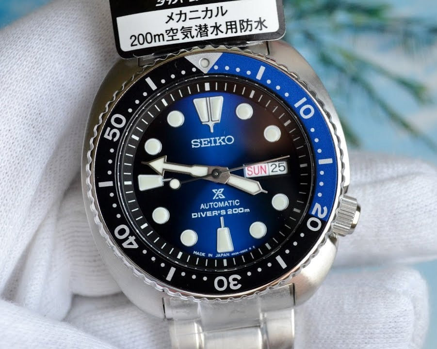  Shop Authentic Seiko Prospex Deep Blue Batman Turtle Diver's Automatic Blue Dial Silver Steel Strap Watch for Men - SRPC25J1 - Luxxuri