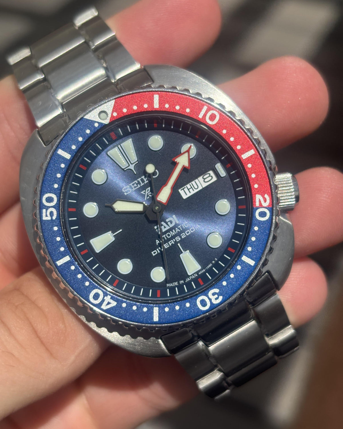  Shop Authentic Seiko Prospex PADI Special Edition Automatic Blue Dial Silver Steel Strap Watch for Men - SRPE99 - Luxxuri