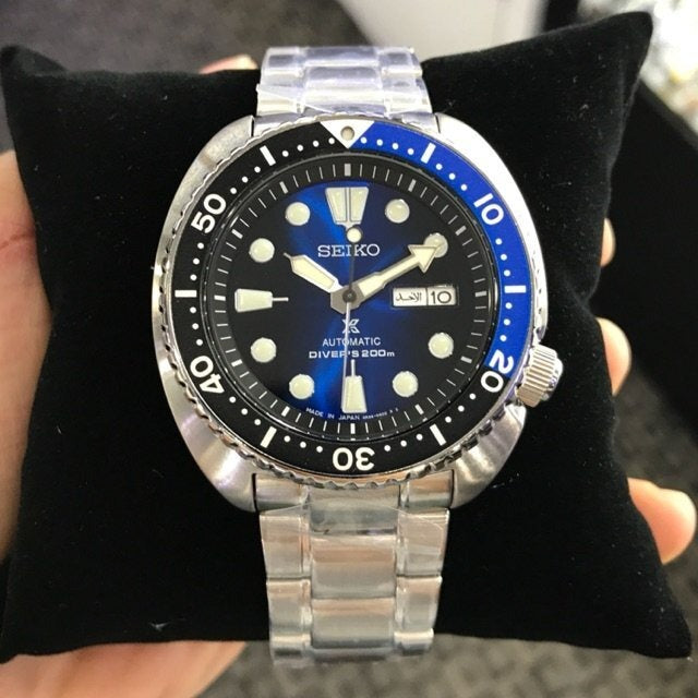  Shop Authentic Seiko Prospex Deep Blue Batman Turtle Diver's Automatic Blue Dial Silver Steel Strap Watch for Men - SRPC25J1 - Luxxuri