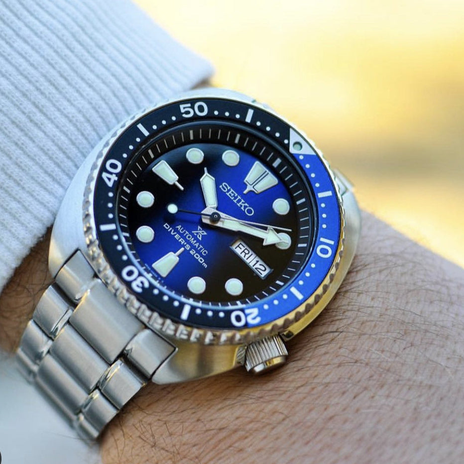  Shop Authentic Seiko Prospex Deep Blue Batman Turtle Diver's Automatic Blue Dial Silver Steel Strap Watch for Men - SRPC25J1 - Luxxuri