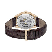Hugo Boss Principle Skeleton Grey Dial Brown Leather Strap Watch for Men - 1514253