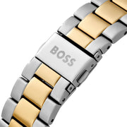 Hugo Boss Admiral Chronograph Blue Dial Two Tone Steel Strap Watch for Men - 1514257