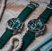 Seiko Prospex 140th Anniversary Limited Edition Automatic Scuba Divers Green Dial Silver Steel Strap Watch for Men - SPB207J1