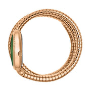 Just Cavalli Glam Evo 5 Green Dial Rose Gold Steel Strap Watch for Women - JC1L228M0055